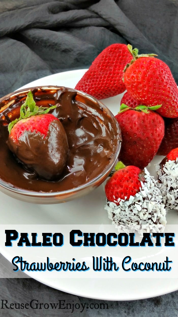 If you are eating Paleo and looking for a new treat to try, you will fall in love with this recipe. It is Paleo chocolate covered strawberries with coconut!