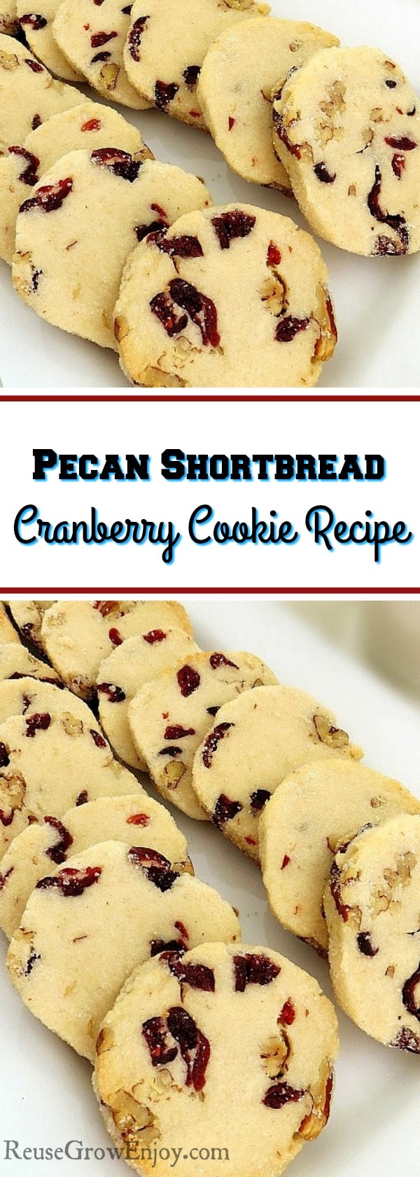 If you find you have a bunch or cranberries in your kitchen, here is a wonderful recipe for a pecan shortbread cranberry cookie!