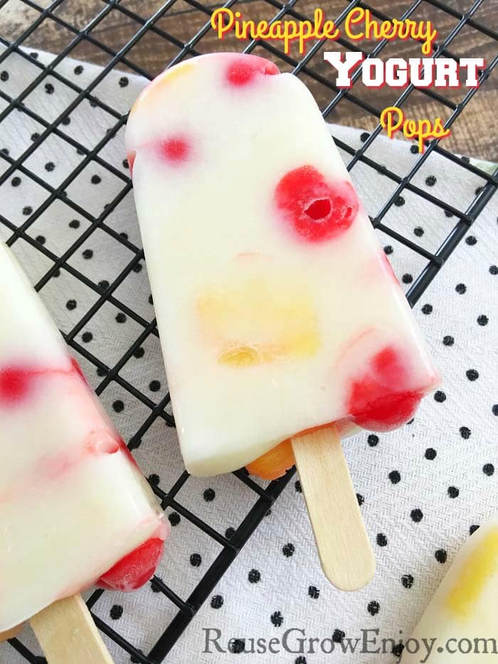 Popsicle Recipe Pineapple Cherry Yogurt Pops