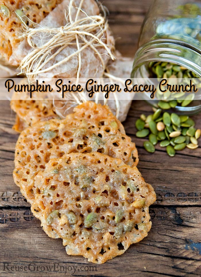 Pumpkin Spice Ginger Lacey Crunch Cookies