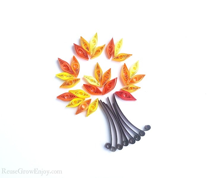 Easy Paper Quilling Fall Tree Craft