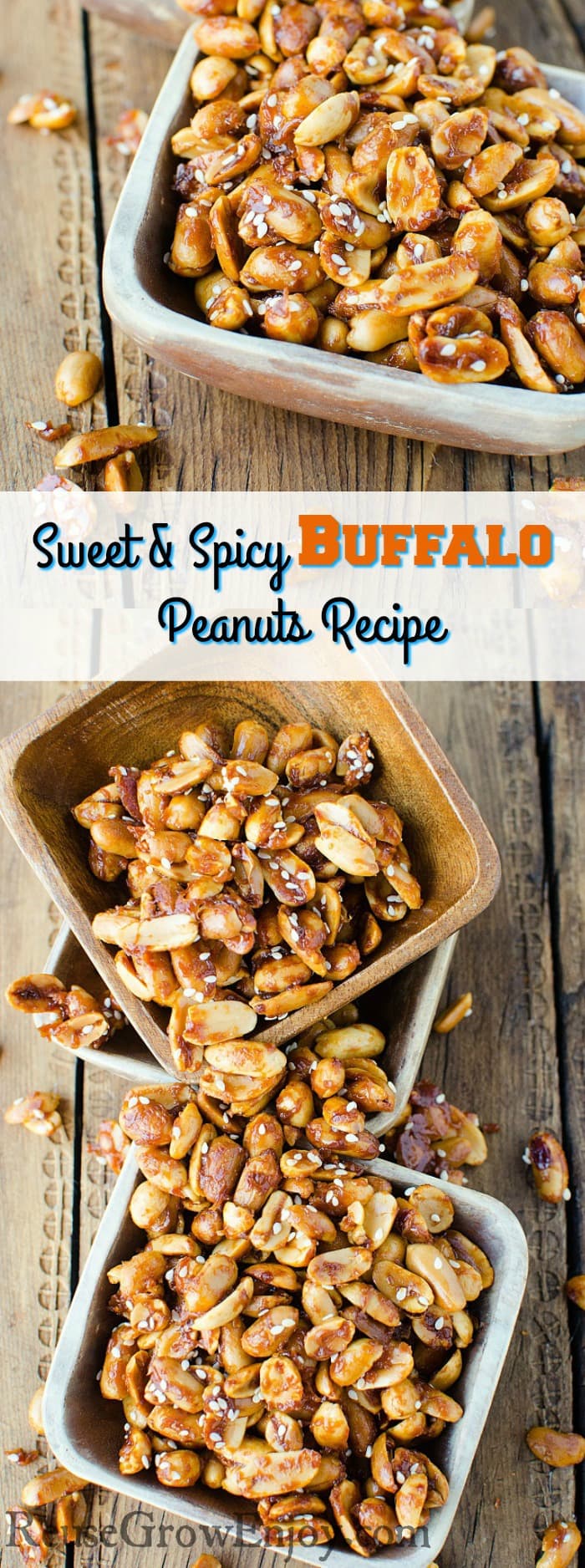If you are in the need for new snack idea, this is sure to be a hit! This recipe for Sweet And Spicy Buffalo Peanuts has just the right touch of sweet and spicy that everyone loves. Great recipe for game day or any type of party.