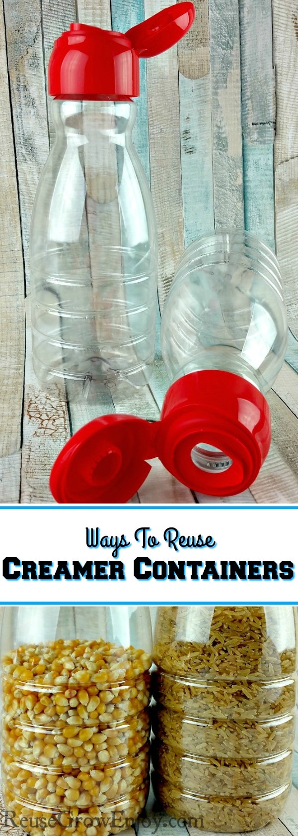 8 Empty Recycled Coffee Creamer Jars Crafts Storage