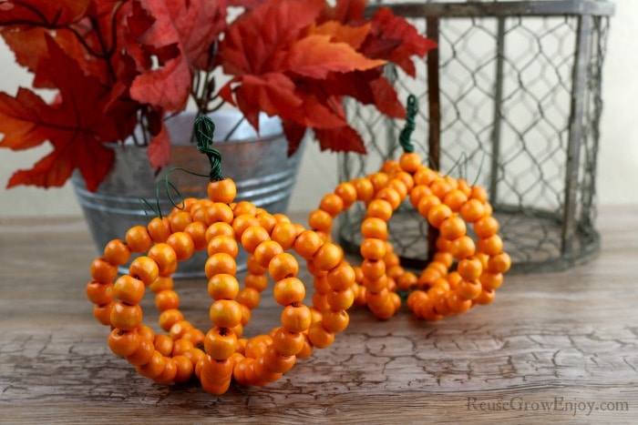 Side by Side bead pumpkins