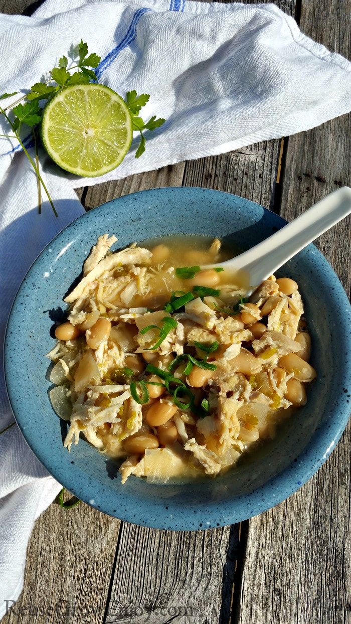 If you love to cook in your slow cooker, this is a must try recipe. It is a recipe for slow cooker white chicken chili. If your family loves it as much as mine, there will not be any leftovers!
