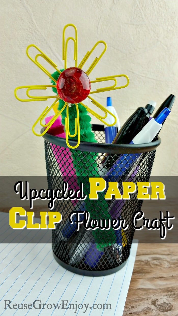 Upcycled Paper Clip Flower Craft