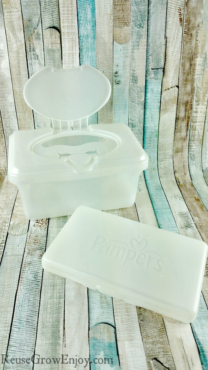 Plastic wipe sale container