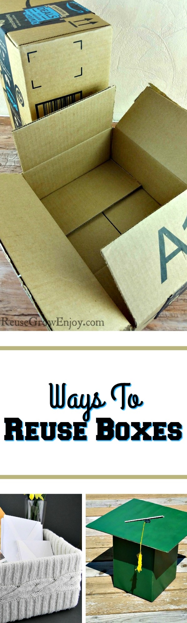 CARDBOARD BOX UPCYCLE/clever way to reuse  BOXES, etc! Storage DIY 