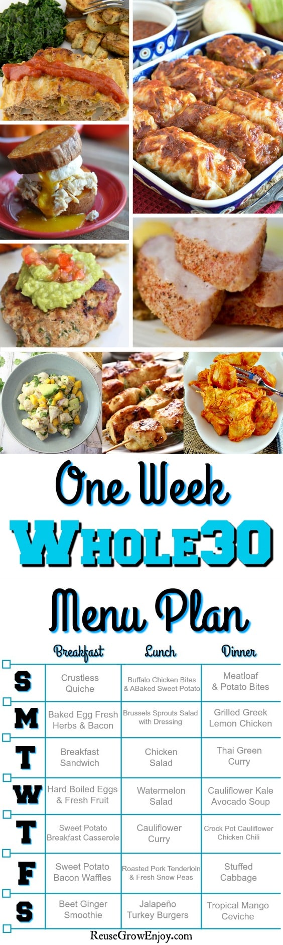 Whole30 Menu Plan For A Week