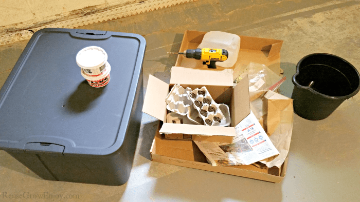 Worm Bin Supplies