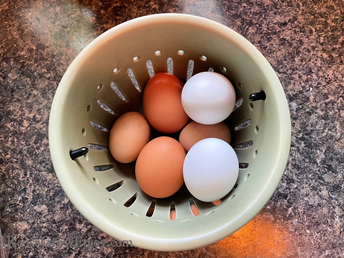 basket full of fresh eggs