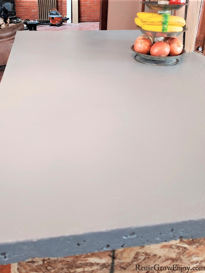 finished kitchenisland concrete top