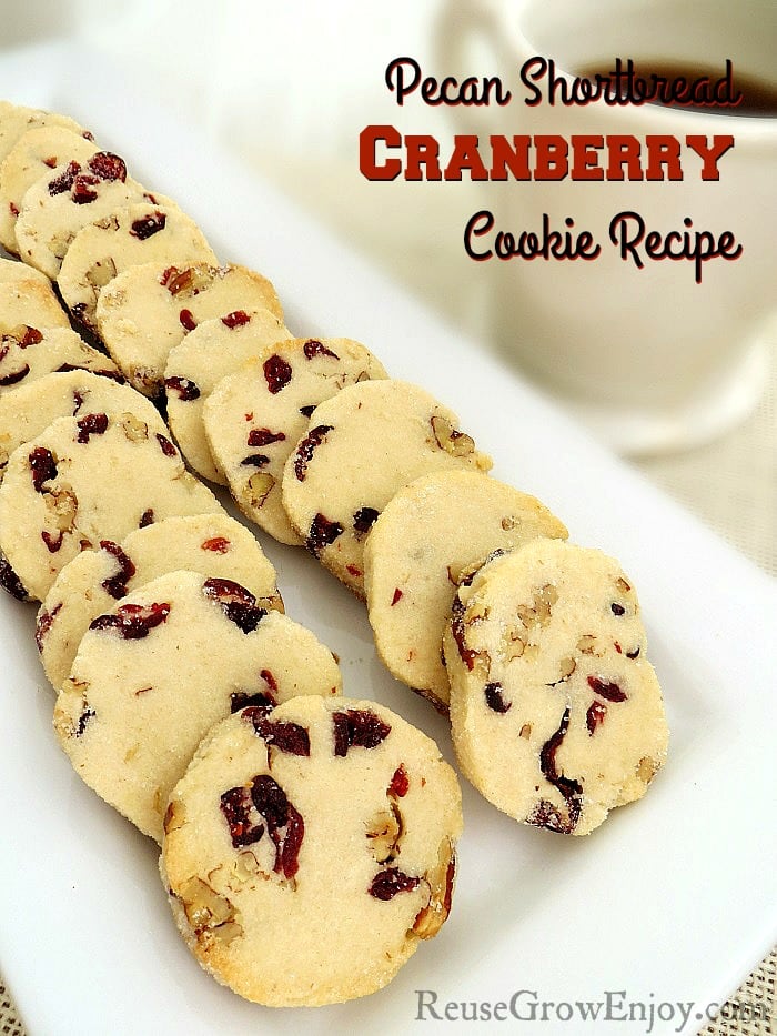 Pecan Shortbread Cranberry Cookie Recipe