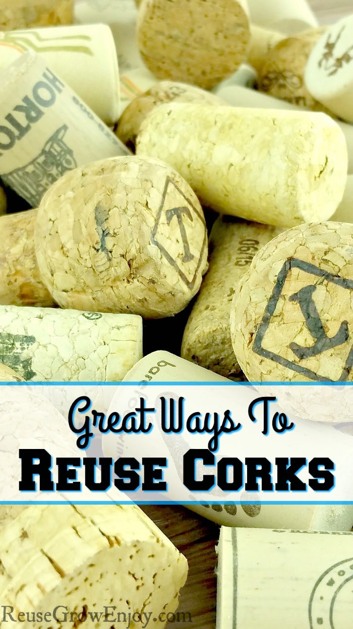 There are some really cool ways to reuse corks. I am going to share just a few ideas to get you started on cork projects. So the next time you pop open a bottle, be sure to start saving the corks.
